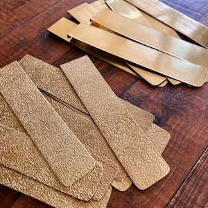 Brass & Copper Bookmarks with Page Holder: Bulk Minimalist Reader Favors