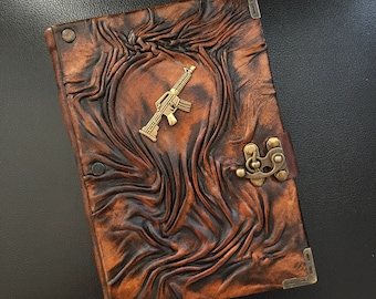 Leather Journal, Gaming Leather Notebook, Gift for Gamers