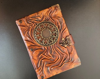 Mandala läderjournal, meditationsjournal, present till yogis