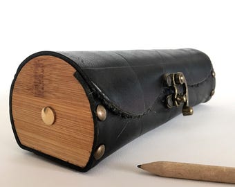 Leather Pencil Box, Personalized Pen Case, Pencil Bag, Gift for Students