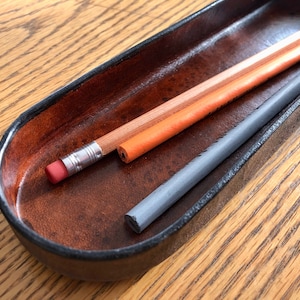 Leather Pen Tray, Desk Organizer