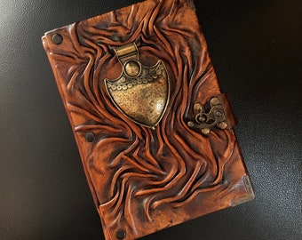 Leather Royal Journal Coat of Arms, Medieval Journal