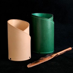 Leather Pen Holder, Pencil Cup, Desk Organizer