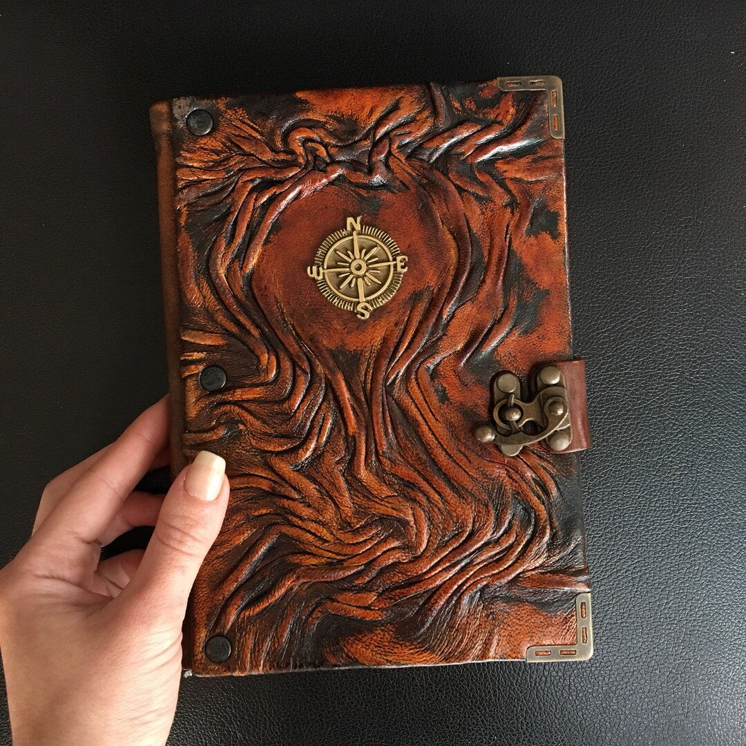Compass Journal, Captain Logbook, Leather Travel Notebook, Travelers ...