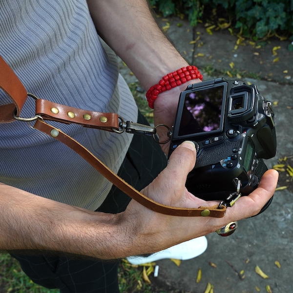Leather Double Camera Gear, DSLR Multi Camera Harness