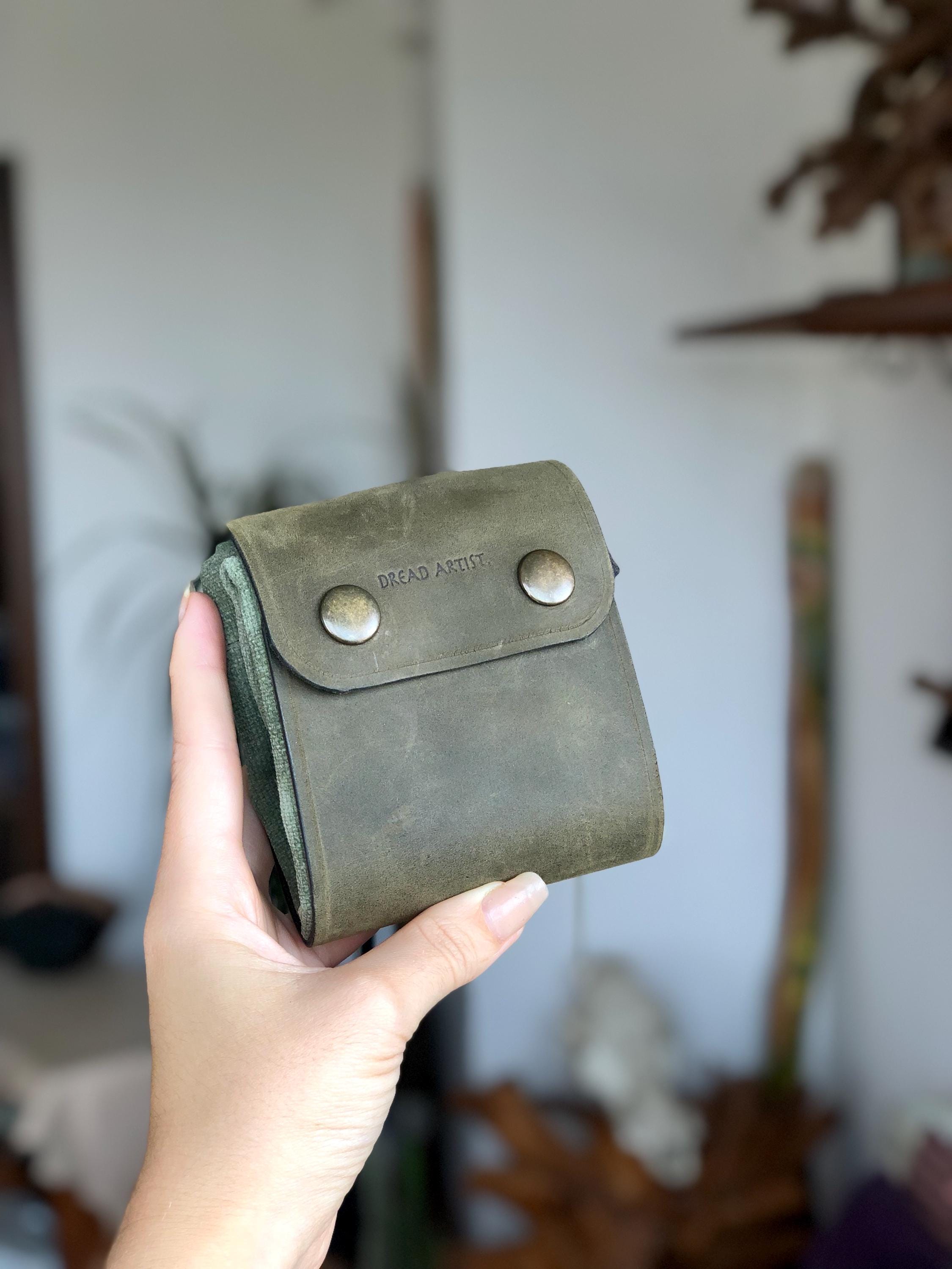 レザーとワックスキャンバスのフォージングバッグ、ブッシュクラフト