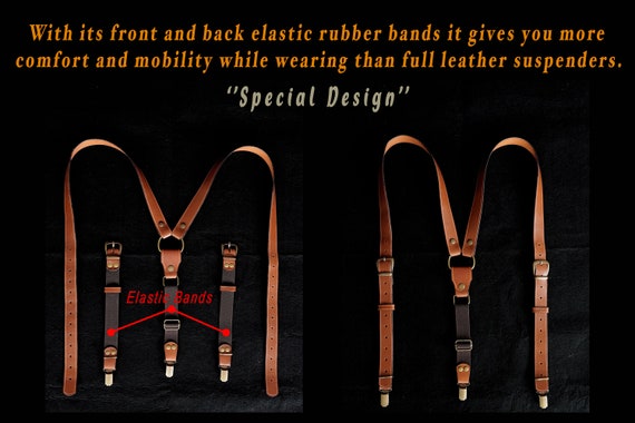 レザーヴィンテージサスペンダー、レディースサスペンダー - Etsy 日本