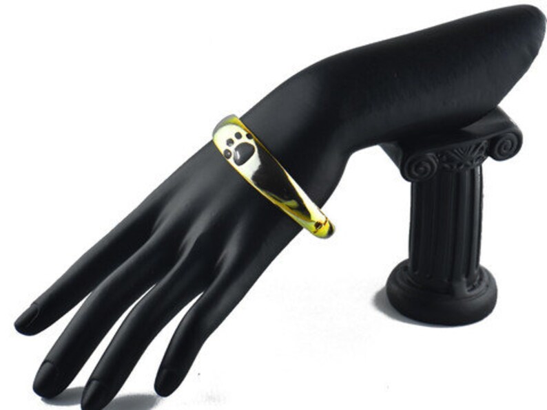18k gold plated sterling silver African Safari inspired bangle in gift box
