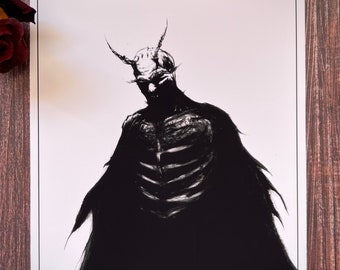 Naked Witch Flies on Goat to the Sabbath, Print, Witchcraft, Wicca