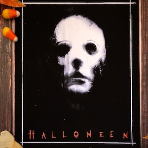 Halloween Michael Myers-  8x10 Horror Movie Poster, Witchcraft, Satanic Decor, Laurie Strode, The Shape