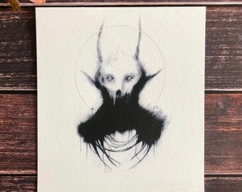 Instrument des Leidens - 8x10 Dark Art Print, Baphomet Poster, Witchy Wandkunst, Satanische Dekoration, Gothic Zuhause, Okkulter Wandbehang