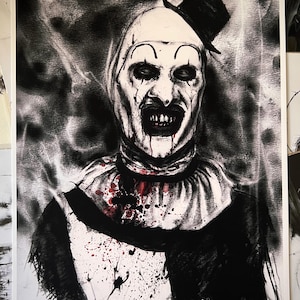 Tara is sick. Come around the back-11x14 clown art movie poster, cult classic, terrify, satanic art print, dark home decor
