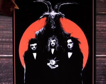 Devil’s Night- 8x10 Fine Art Print, Baphomet, Satanic, Witchcraft, Gothic Romance, Goat Skull, Spooky