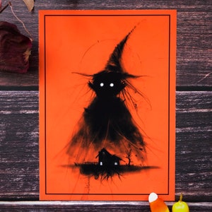 Vintage Halloween-decor-5 x 7 Fine Art Print, hekserij, satanisch decor, Samhain