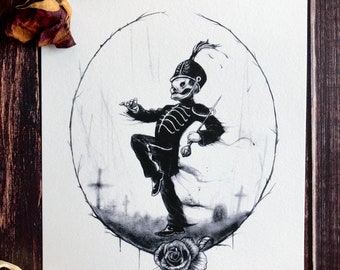 Desfile Negro - MCR, Arte Oscuro, Decoración Brujeril, Póster de Anciano Emo, Tres Hurras, Romance