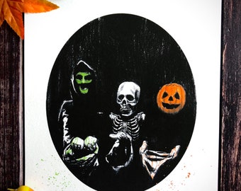 Halloween 3 Season of the Witch-8x10 Dark Art Print, Cult Film Poster, Michael Myers, Silver Shamrock Wall Decor