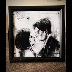 Demolition Lovers Framed 5x5” Fine Art Print, MCR, Three Cheers for Sweet Revenge, Occult Home, Satanic Decor, Emo
