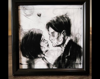 Demolition Lovers Framed 5x5” Fine Art Print, MCR, Three Cheers for Sweet Revenge, Occult Home, Satanic Decor, Emo