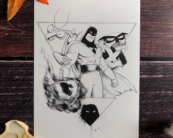 Space Ghost Coast to Coast-5x7 Fine Art Print, Cartoon Network, Superhero  Wall Art, Brak Poster, Zorak Art