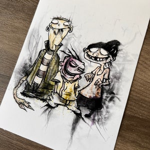 Dead Edd & Eddy Print- Dibujos animados de los 90, programas de televisión de los 90, retroceso de los 90, cartel espeluznante