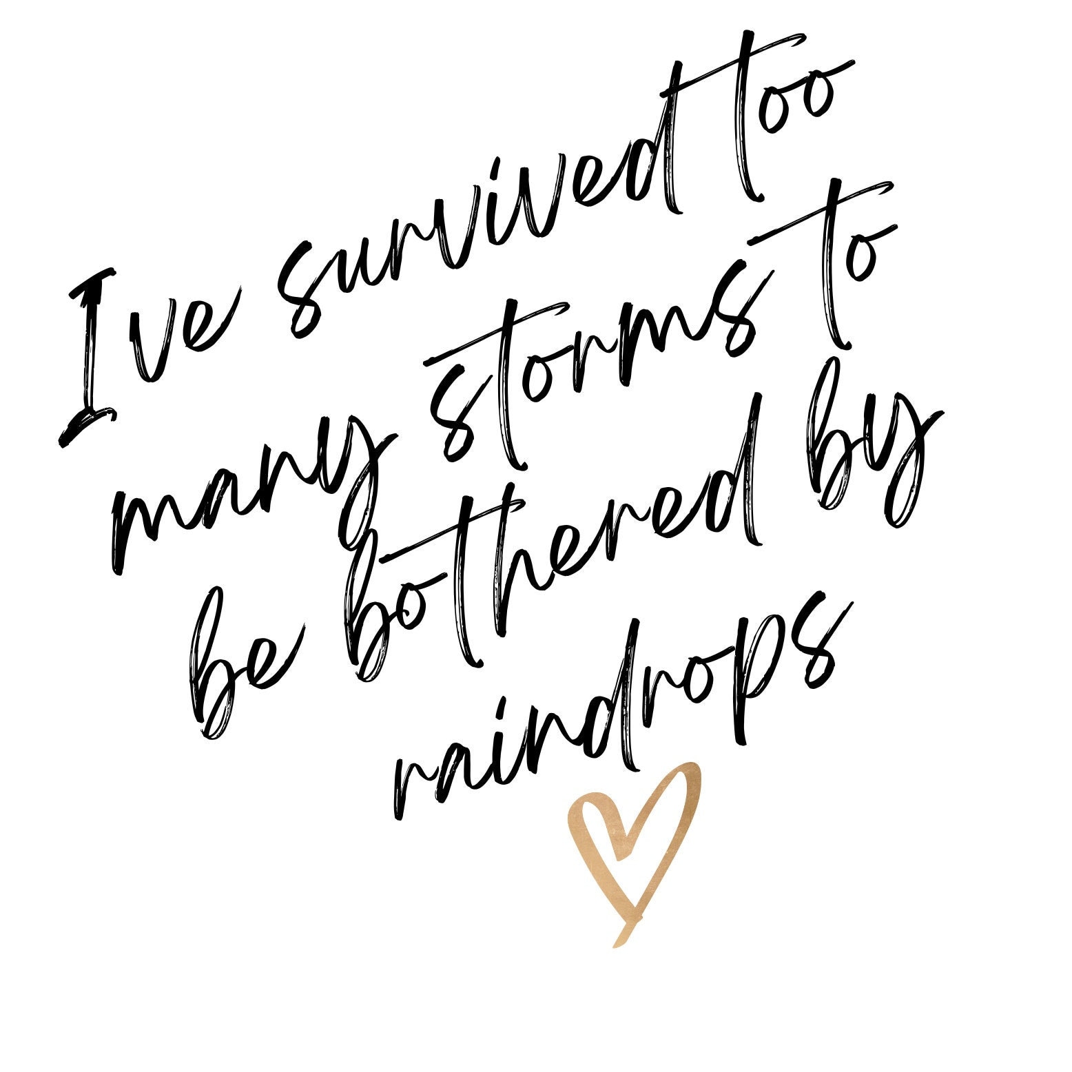 Ive Survived Too Many Storms To Be Bothered By Raindrops Etsy