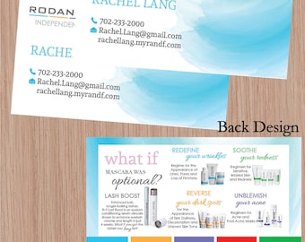 rodan and fields business cards etsy rodan fields business cards