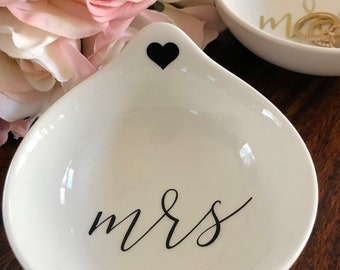 Ring Dish, Mrs Ring Dish, Trinket Fish, Engagement Ring Dish, Engagement Gift, Wedding Ring Dish, Ring Holder, Engagement, Engagement Gift