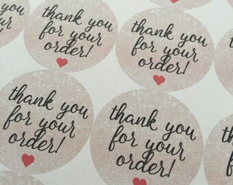 Thank You Stickers, Thanks for your order, Custom Stickers, Custom Thank You Stickers, Thank you, Wedding Stickers, Etsy Seller Stickers