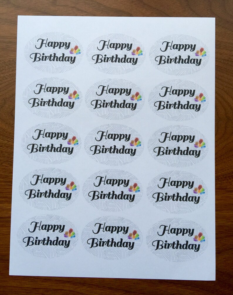 Happy Birthday Stickers Custom Stickers Happy Birthday Etsy