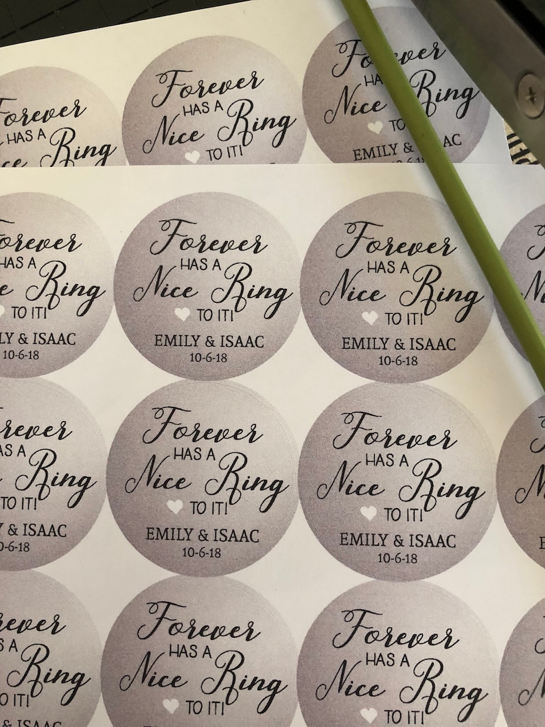 Wedding Stickers Custom Stickers Wedding Favors Forever Has Etsy