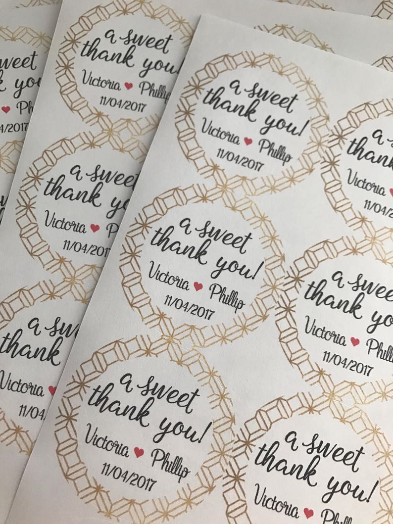 Wedding Stickers Thank You Stickers Wedding Thank You - Etsy