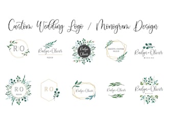 Wedding Logo, Wedding Logo Design, Wedding Monogram, Wedding Design, Logo, Logo Design, Custom Wedding Design, Custom Logo Design, Custom