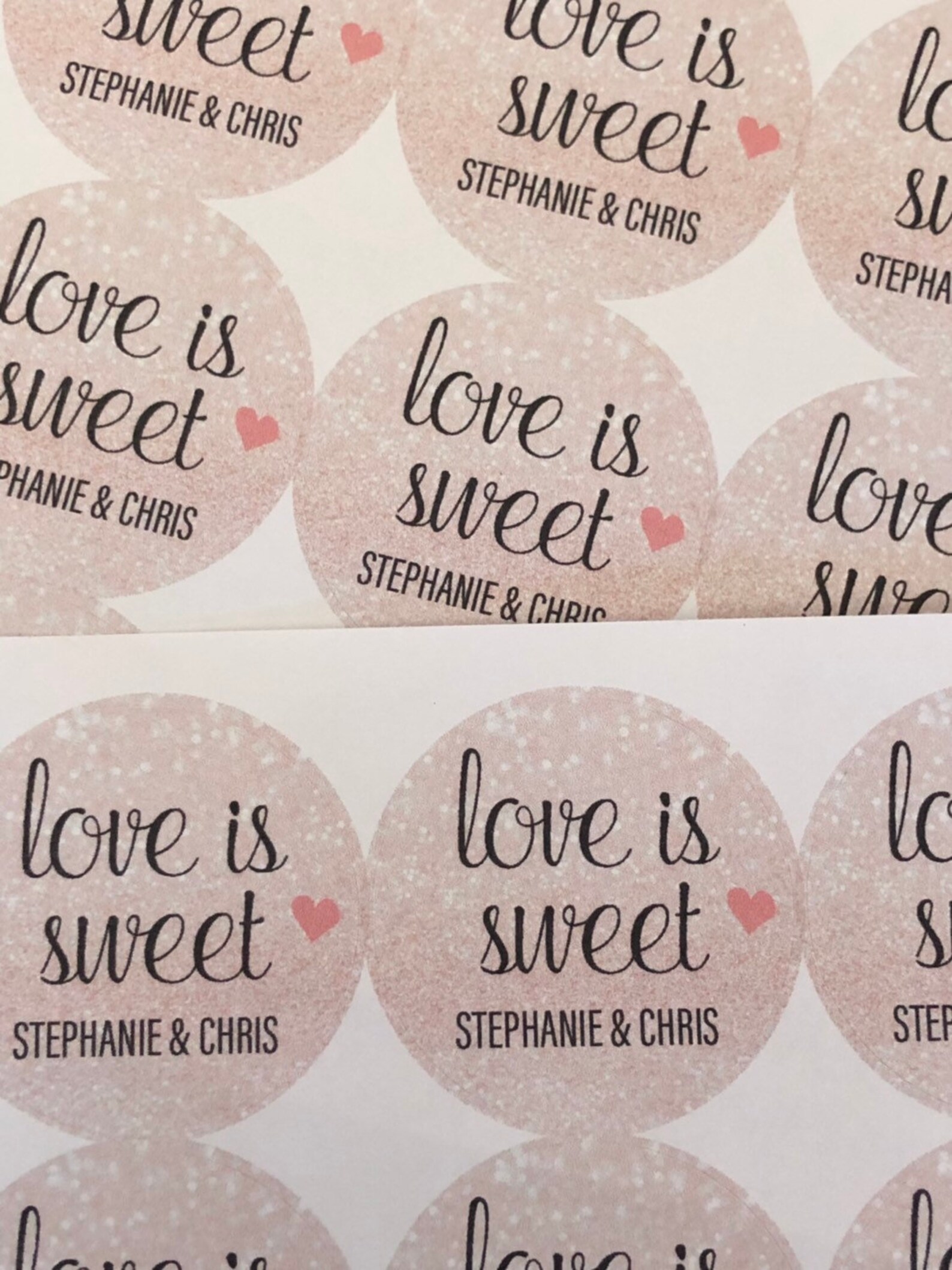 Love is Sweet Wedding Stickers Wedding Favors Wedding Favor Etsy