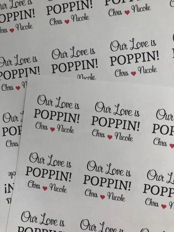 Thanks for Popping by, Wedding Stickers, Custom Stickers, Wedding Thank you  stickers, Thank you stickers, Wedding Favors, Party Favors