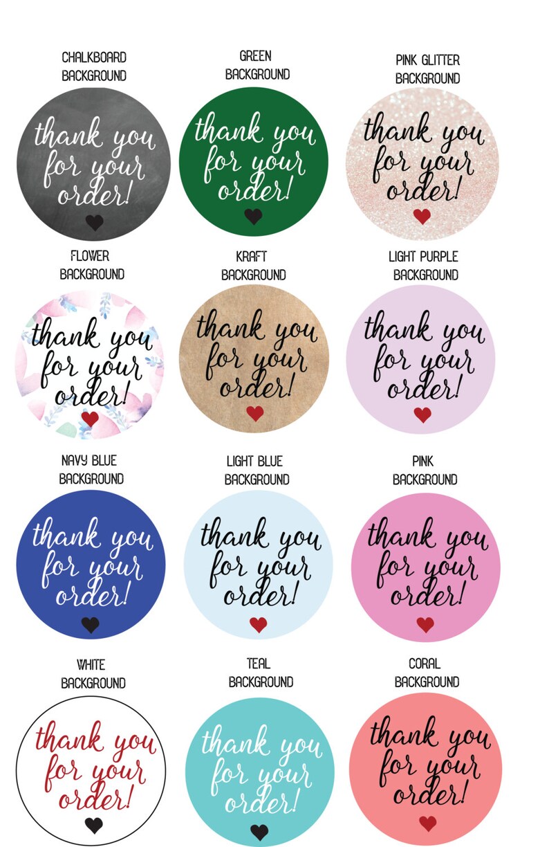 thank you stickers thanks for your order custom stickers