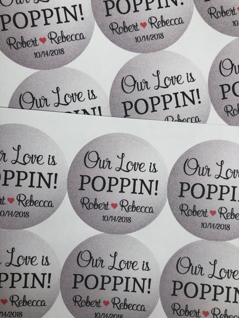 Wedding Stickers Custom Stickers Wedding Favors Our Love is Etsy