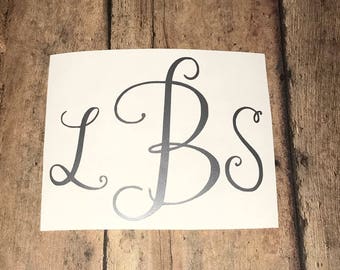Monogram Decal | Monogram |Laptop Monogram Decals | Laptop Decor | Laptop Monogram | Monogram Decal