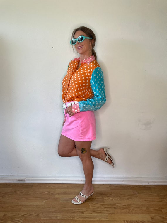 Gemma Blouse Azure Polka Dot