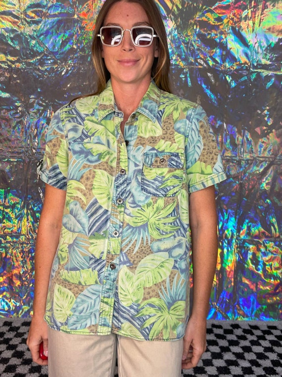 Denim Safari Tropical Shirt - image 1