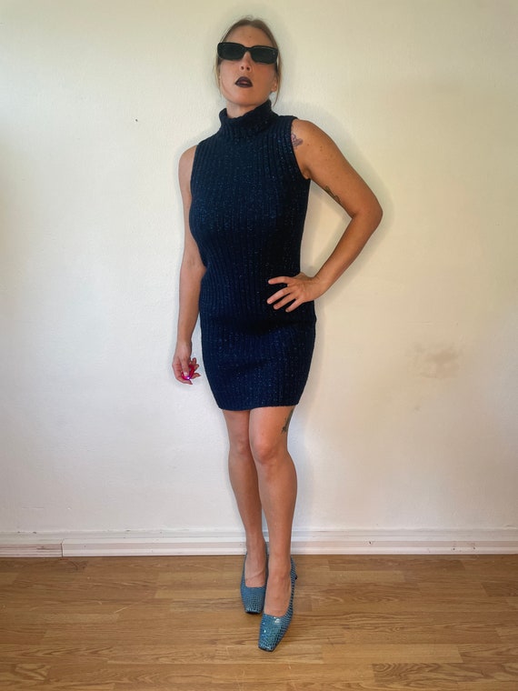 Sapphire Sparkle Sweater Dress