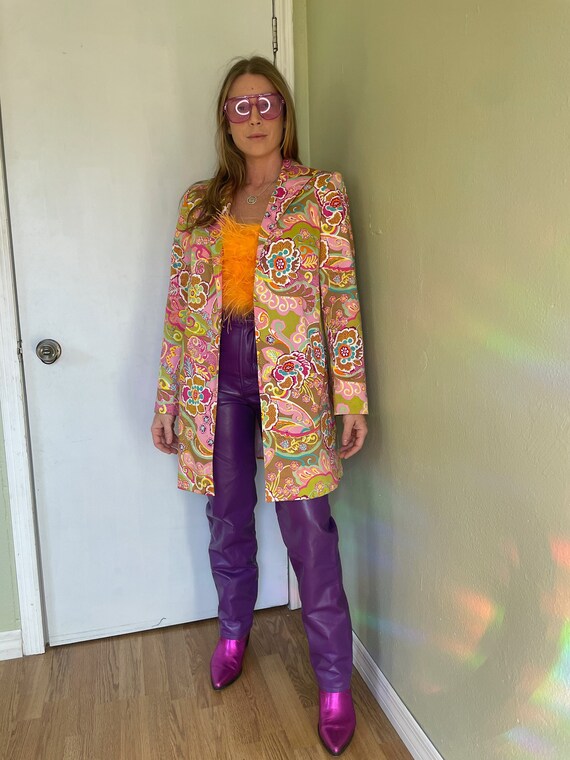 Bern & Mort Psychedelic Pea Coat - image 1