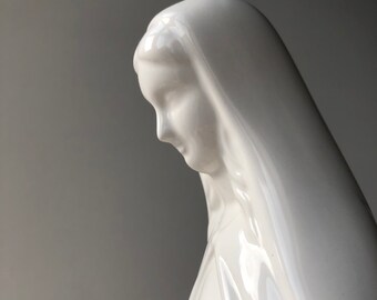 Ceramic Mary Statue Etsy