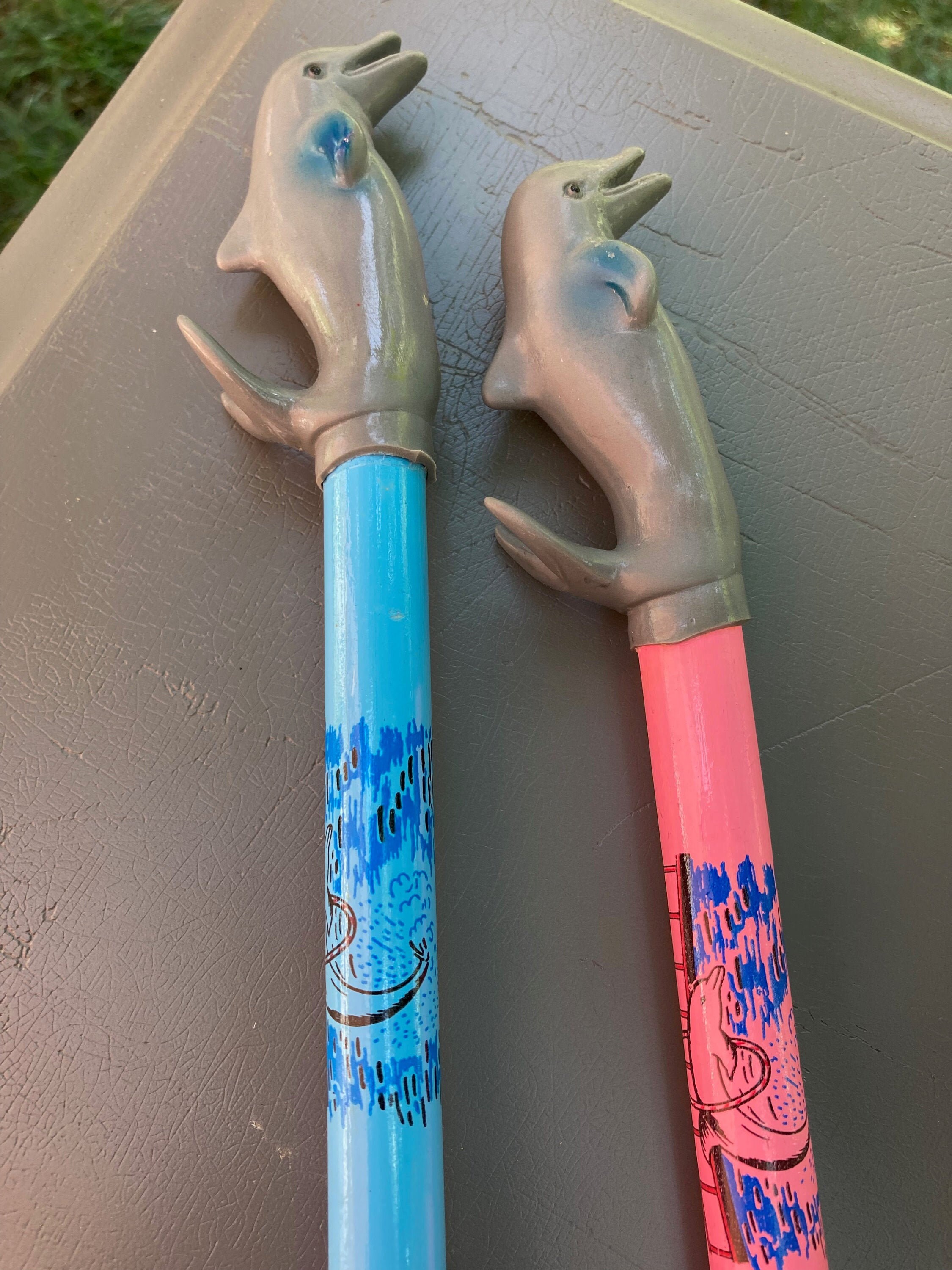 Vintage Set of 2 Jumbo Florida Souvenir Dolphin Pencils Etsy