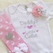 DaneenAT reviewed Baby Girl Clothes, Baby Girl Outfit, Baby Girl Take Home Outfit, Daddys Girl Bodysuit, Daddys Girl Outfit, Baby Girl Fathers Day outfit