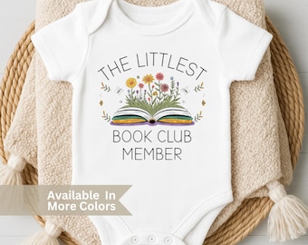 The Littlest Book Club Member Baby Bodysuit - Future Bookworm Newborn Outfit