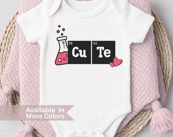 Science Baby Bodysuit - Periodic Table Chemistry Gift - STEM Girl Scientist Outfit