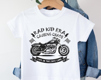Rad Kid Era Motorcycle Toddler Shirt - Biker Baby Bodysuit