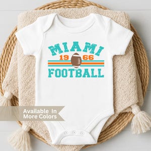 Miami Football Baby Bodysuit - Dolphins Football Toddler Shirt