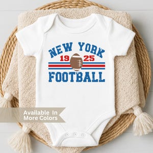 New York Football Baby Bodysuit - Vintage Style Giants Football Toddler Shirt