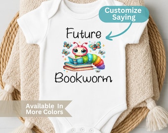 Future Bookworm Bodysuit - Librarian Teacher Baby Shower Gift - Book Club Newborn Outfit